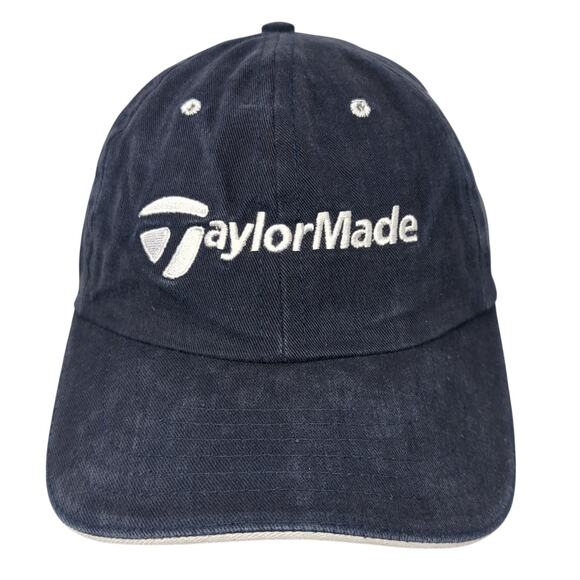 TaylorMade Baseball Cap Blue One Size Adjustable Embroidered 6 Panel Cotton - Picture 1 of 9